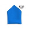 Společenský kapesníček modrý saténový 20 x 20 cm - kapesníček do saka