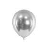 Balónky stříbrný chromové  30 cm 10 ks - stříbrný nafukovací chromové svatební balónky na party, oslavu, svatbu