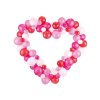 Set balónků růžové srdce 160 cm