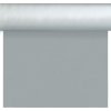 Dunisilk® Tete-a-Tete 0,4 x 24 m Metalická stříbrná - šerpy Dunisilk na slavnostní svatební stůl