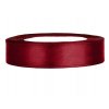 Stuha saténová bordová 12 mm x 25 m - bordo saténové dekorační stuhy 1,2 cm x 25 m na svatební vývazky