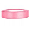 Stuha saténová růžová 12 mm x 25 m - růžové saténové dekorační stuhy 1,2 cm x 25 m na svatební vývazky