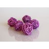 Ratanová koule purpurově fialová průměr 3 cm