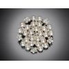 Perličková brož velká 45 mm - ozdobné brože k svatební dekoraci