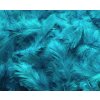 Dekorační peří tyrkysově modré - peříčka tyrkysově modrá