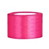 Stuha saténová sytě růžová 38 mm x 25 m - růžové saténové široké dekorační stuhy 3,8 cm x 25 m na svatební aranžmá, mašle, dekorace