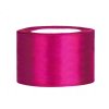 Stuha saténová fuchsiová 38 mm x 25 m - fuchsiově růžové saténové široké dekorační stuhy 3,8 cm x 25 m na svatební aranžmá, mašle, dekorace