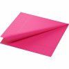 Papírový ubrousek Duni 33 cm x 33 cm sytě růžový 20 ks - sytě růžový třívrstvé ubrousky na slavnostní svatební tabuli