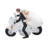 Svatební figurka Nevěsta a ženich na silniční motorce