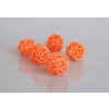 Ratanová koule oranžová průměr 3 cm