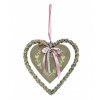 Srdce z proutí s cedulkou - proutěné srdce svatební výzdoba