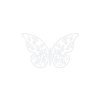 Vyřezávaný motýlek malý bílý 6,5 cm x cm 10 ks