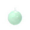 Svíčka koule mátová lakovaná  80 mm - mátové svíčky na slavnostní svatební stůl