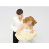 Svatební figurka Ženich a nevěsta s miminkem v náruči