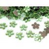 Aplikace jemně zelená kytička 11 mm - kytičky na svatební vývazky a jiné svatební tvoření
