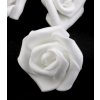 Růžička pěnová bílá  cca 4 cm 10 ks - dekorační pěnové růže