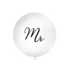 Svatební balón bílý Mr  1 m
