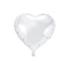 Foliový balónek srdce 45 cm bílé