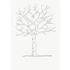 Svatební strom černobílý s ptáčky A4 - svatební stromy