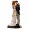 deKorace Nevěsta a ženich při novomanželském polibku - svatební figurka na dort