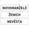 Set 6 ks svatebních SPZ cedulek + pěnová oboustranná lepící páska