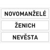 Set 6 ks svatebních SPZ cedulek + pěnová oboustranná lepící páska