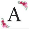 Písmeno A kartička s růžemi - písmena k sestavení jmen a nápisů