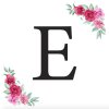 Písmeno E kartička s růžemi - písmena k sestavení jmen a nápisů
