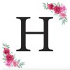 Písmeno H kartička s růžemi - písmena k sestavení jmen a nápisů