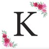 Písmeno K kartička s růžemi - písmena k sestavení jmen a nápisů