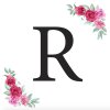 Písmeno R kartička s růžemi - písmena k sestavení jmen a nápisů