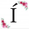 Písmeno Í kartička s růžemi - písmena k sestavení jmen a nápisů