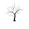 Svatební strom č.11 černý A4 - svatební stromy
