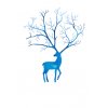 Svatební strom č.13 modrý jelen A4 - svatební stromy