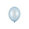 Balónek světle modrý metalický  27 cm 10 ks - světle modré nafukovací metalické svatební balónky na party, oslavu, svatbu