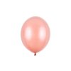 Balónek růžovozlatý metalický  27 cm 100 ks - růžovozlaté nafukovací metalické svatební balónky na party, oslavu, svatbu