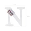 N - velké dřevěné písmeno bílé 21,5 x 20 cm - svatební písmena