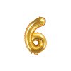Fóliová číslice 6 zlatá - nafukovací balónky