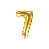 Fóliová číslice 7 zlatá - nafukovací balónky