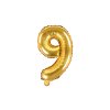 Fóliová číslice 9 zlatá - nafukovací balónky