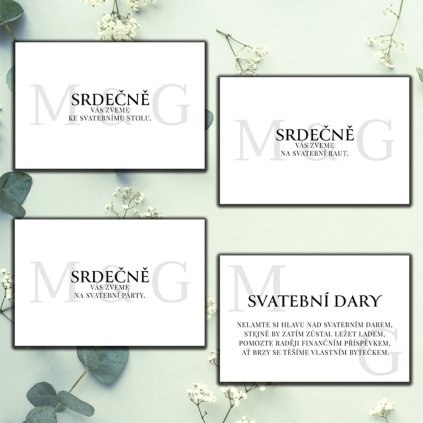 Kartičky ke svatebnímu oznámení No. 32