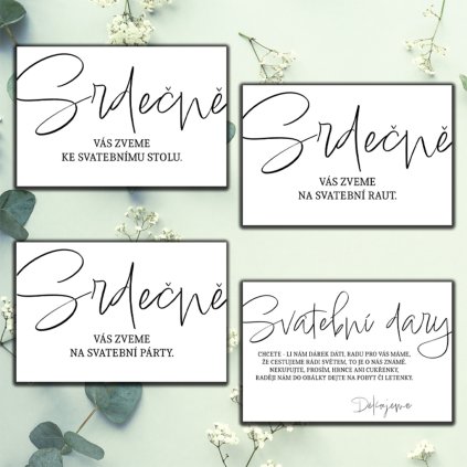 Kartičky ke svatebnímu oznámení No. 20