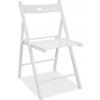 dřevěná skládací židle bílá