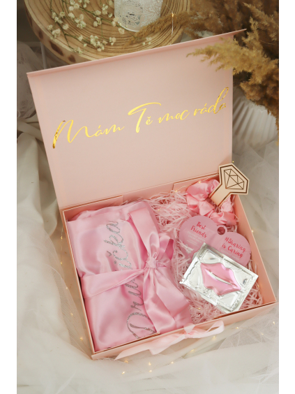 Růžový box župánek - družička