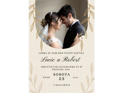 Light Grayish Orange Wedding Invitation Announcement