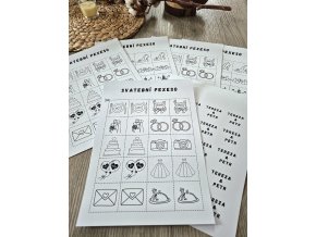 Svatební pexeso - bílý design