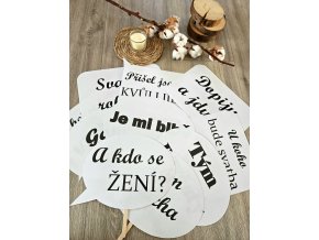 Rekvizity do fotokoutku - bílý design (menší sada)
