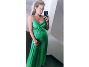 Saténové šaty zelená