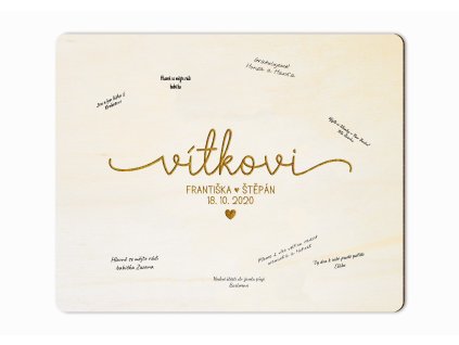 Svatební strom psací (Barva Zelená, Velikost 50x62,5 cm)