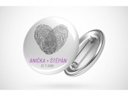 svatebni placka s otisky